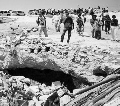 CPT and Rabbis for Peace inspect destroyed cave homes of Palestinian shepherds.