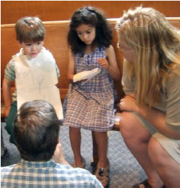 a family in meeting